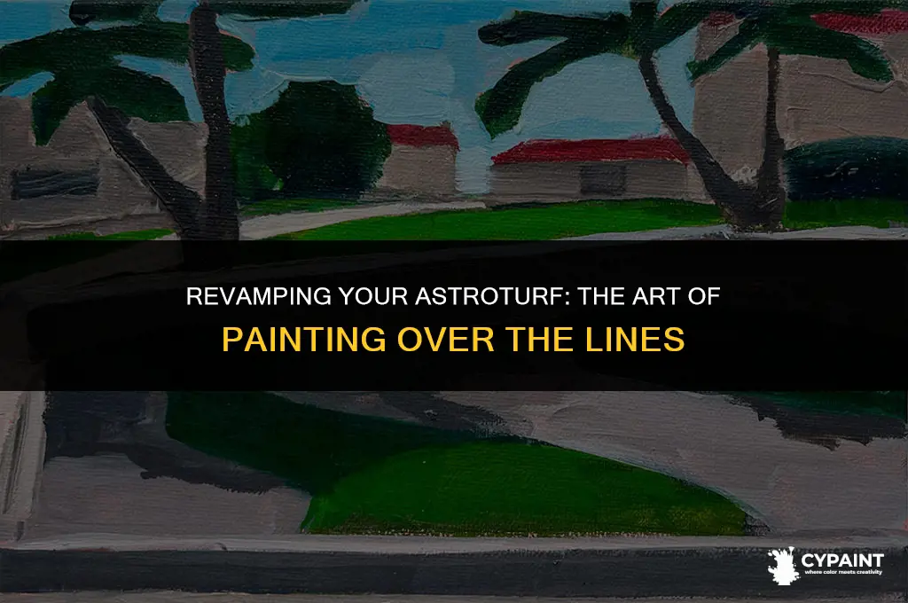 can i paint over the lines in astroturf