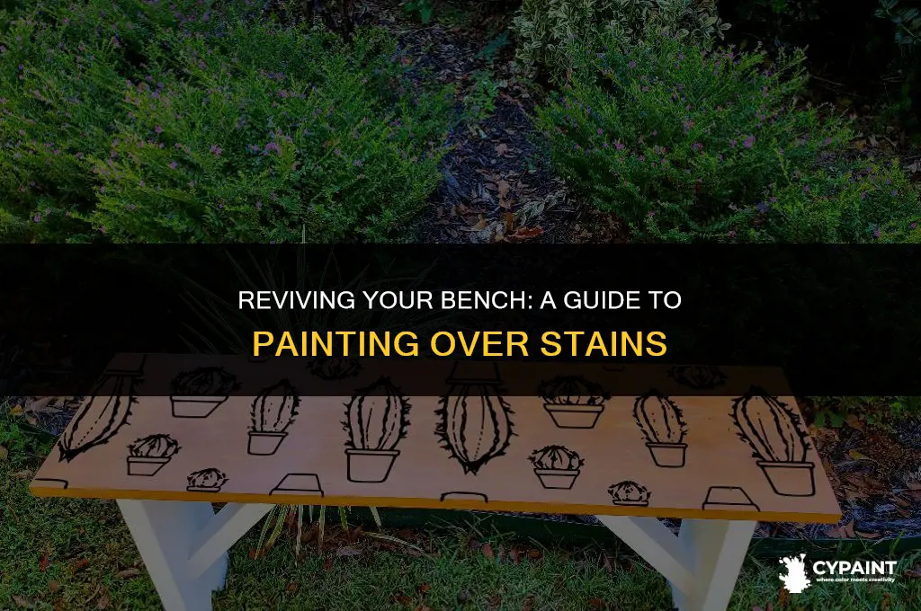 can i paint over the stain on bench
