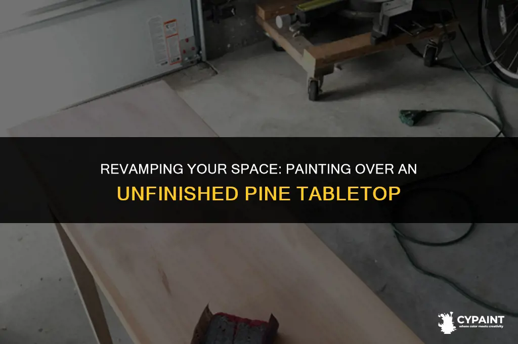 can i paint over unfinished pine table top
