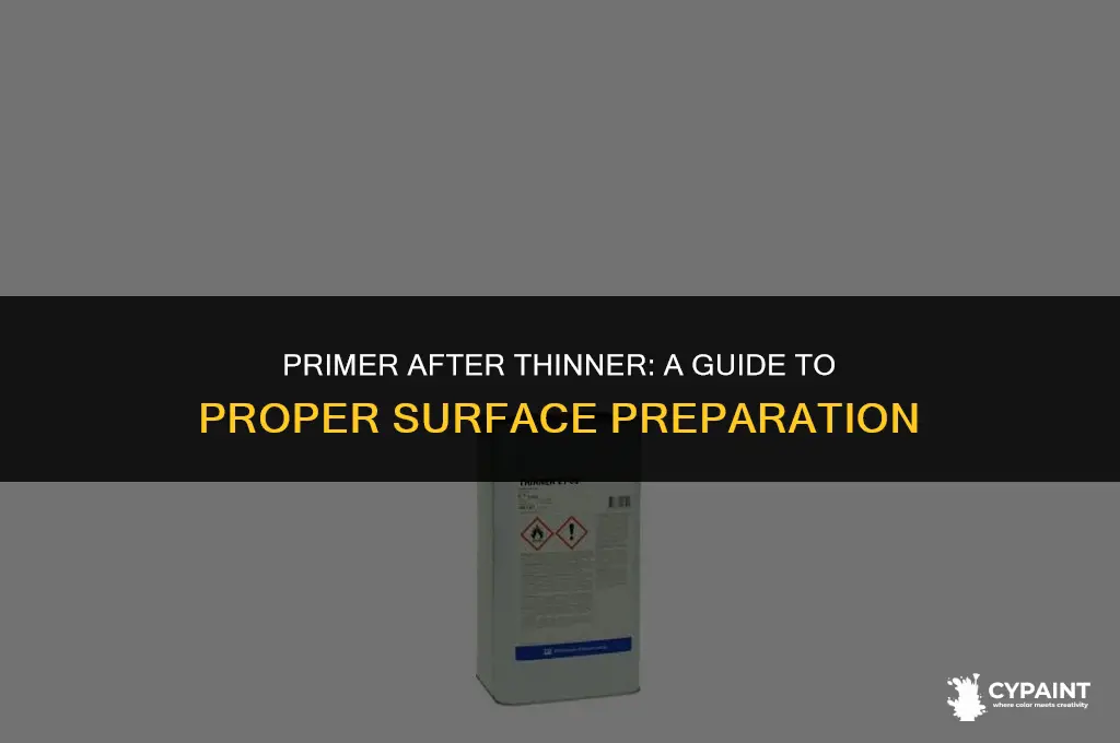 can i paint primer after cleaning with thinner