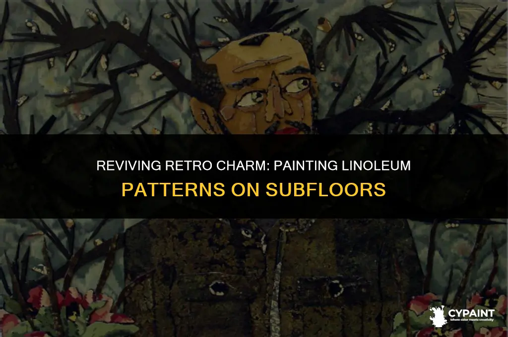 can i paint retro linoleum pattern on subfloor