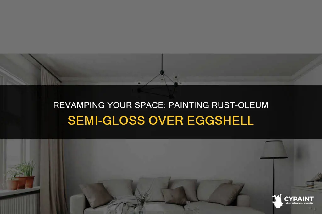 can i paint rustoleum semi gloss over eggshell