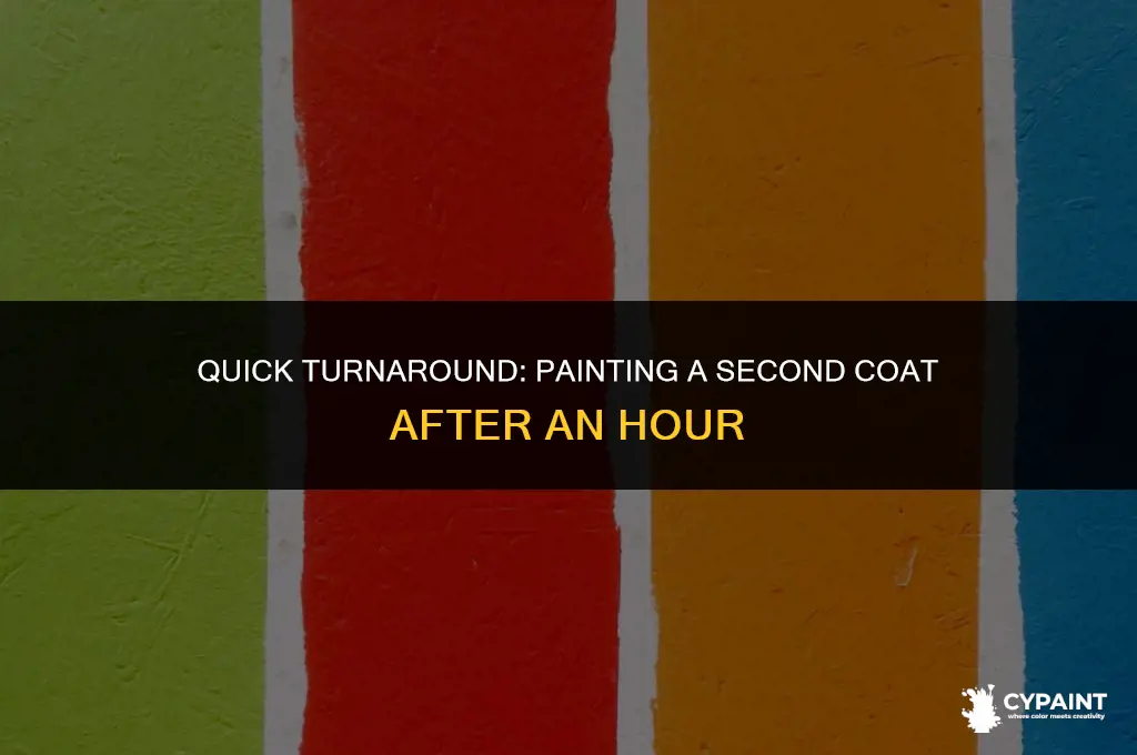can i paint second coat after an hour