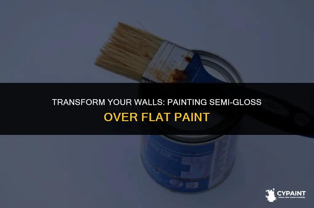 can i paint semi gloss over flat paint