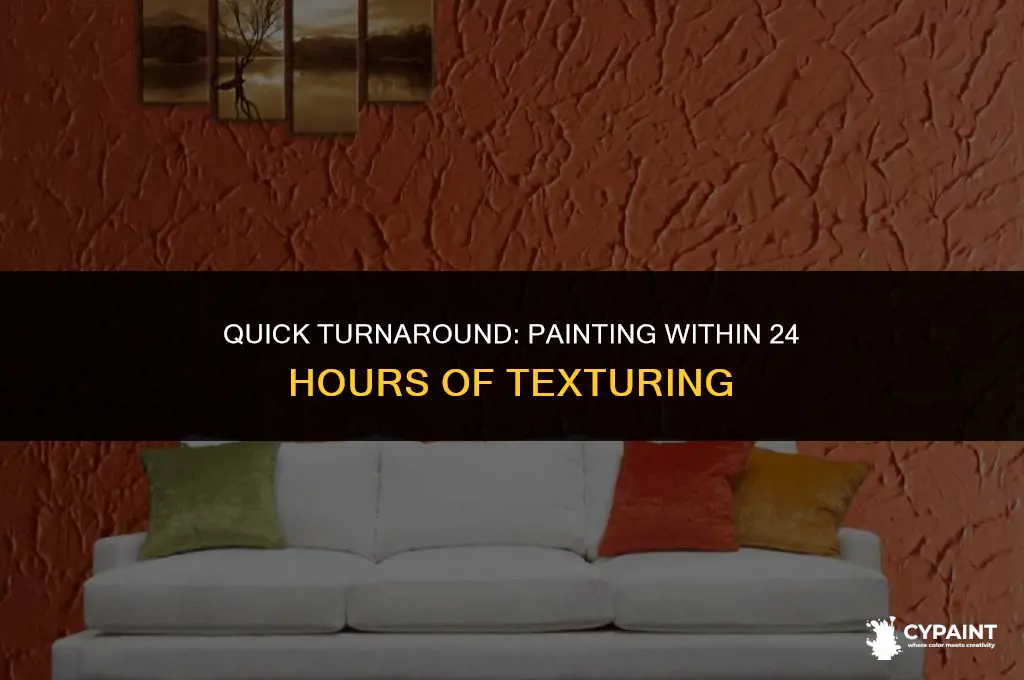 can i paint within 24 hours of texture