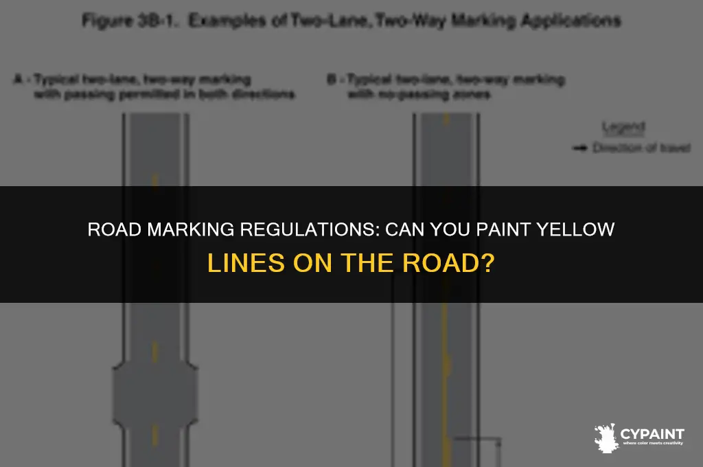 can i paint yellow lines on the road