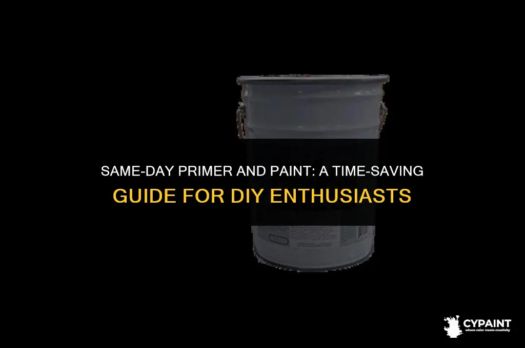 can i prime and paint the same day