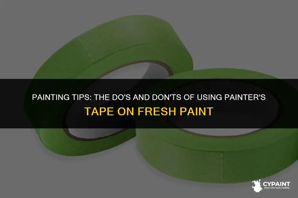 can i put apinters tape on fresh paint