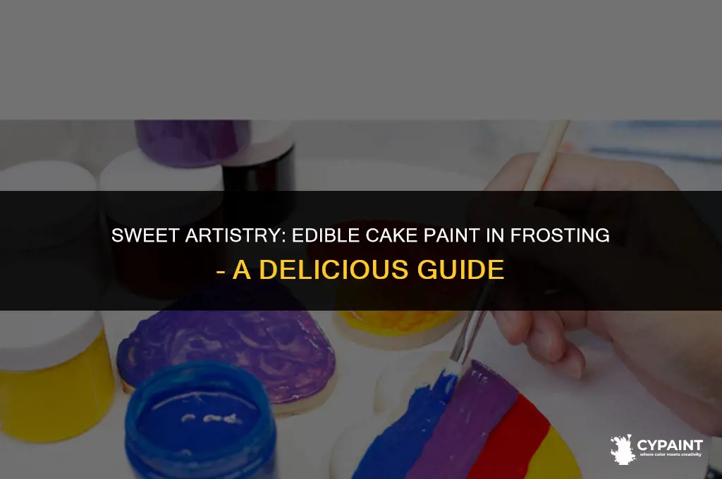 can i put edible cake paint in frosting