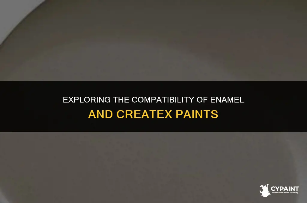 can i put enamel directly on createx paint
