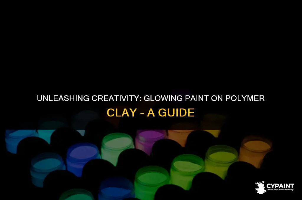 can i put glowing paint on polymer clay
