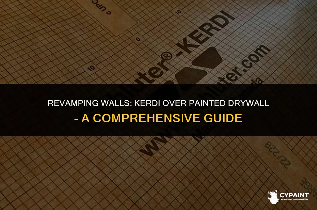can i put kerdi over a painted drywall