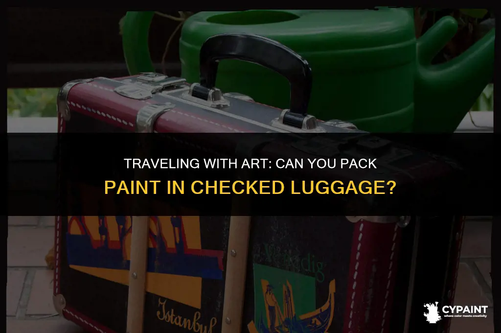can i put paint in checked thru luggage