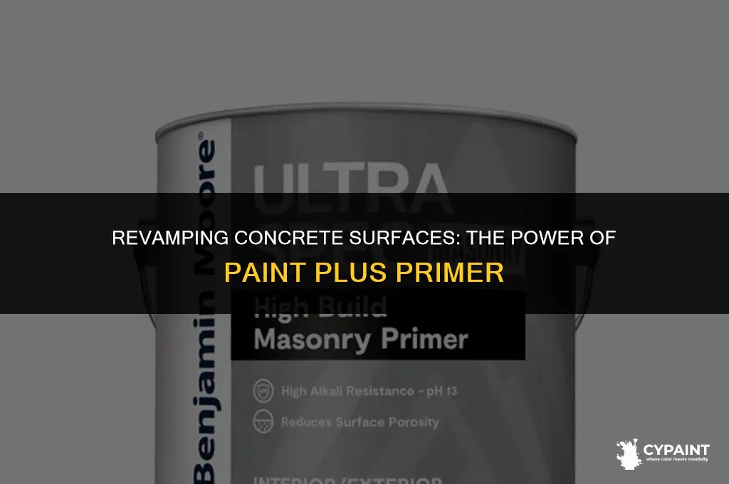 can i put paint plus primer on concrete