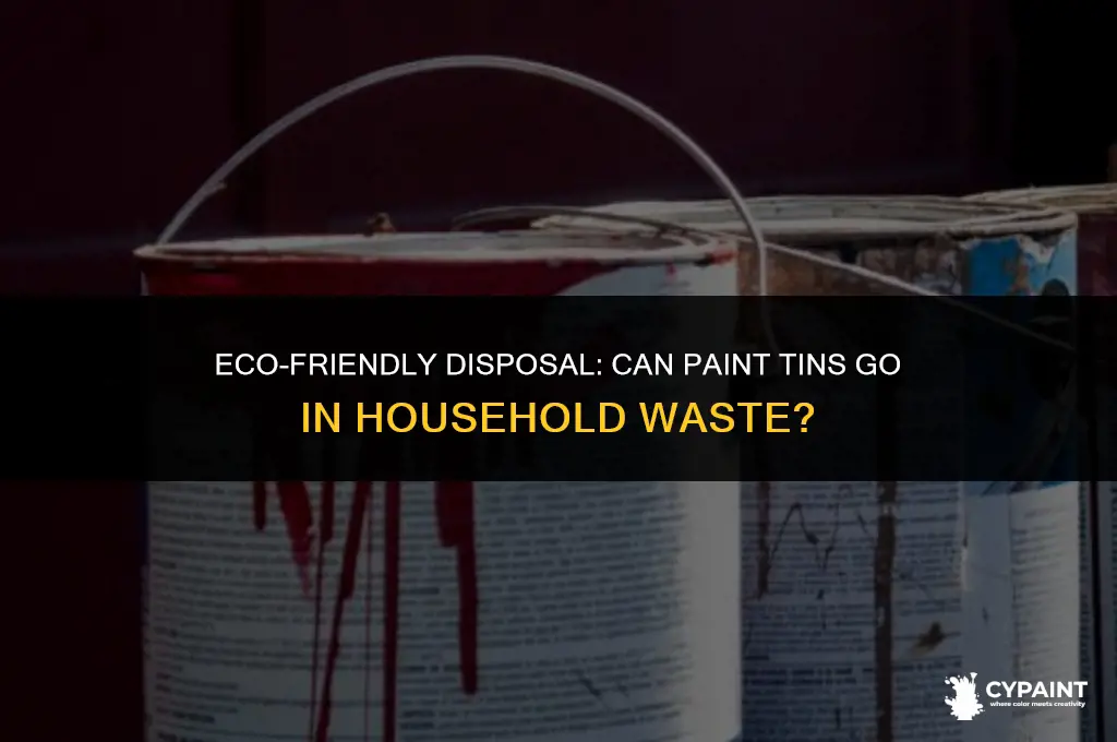 can i put paint tins in household waste