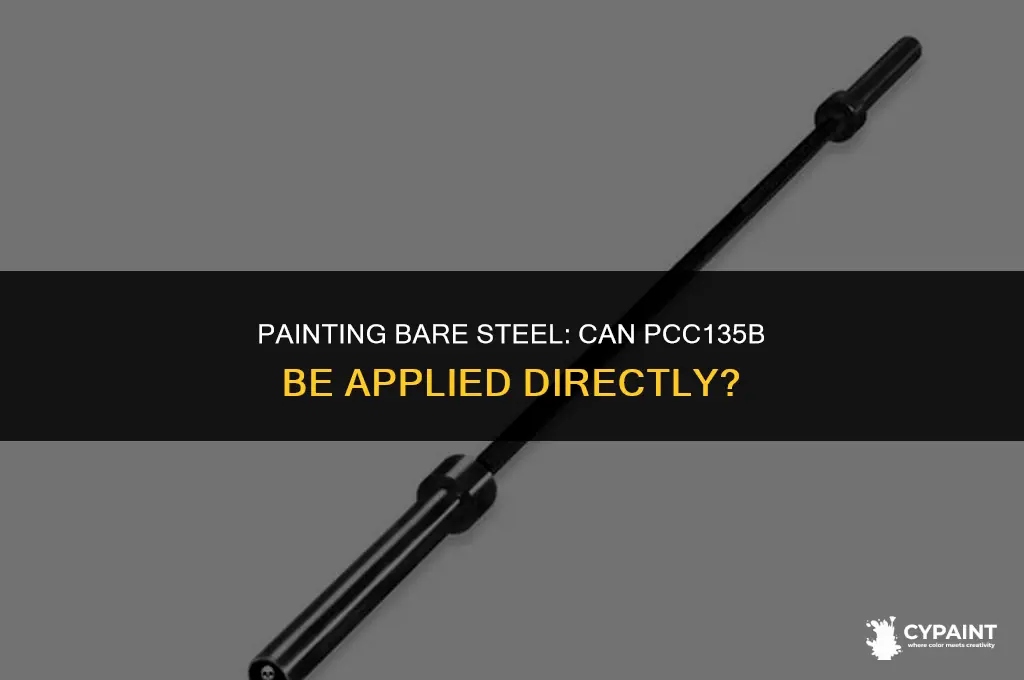 can i put pcc135b paint over bare steel