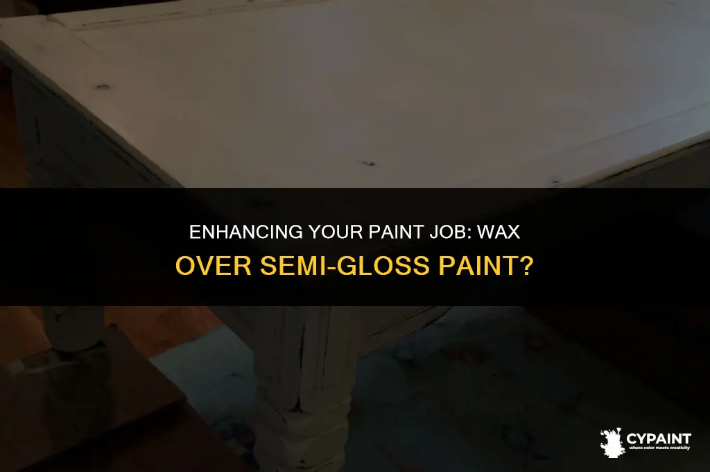can i put wax over semi gloss paint