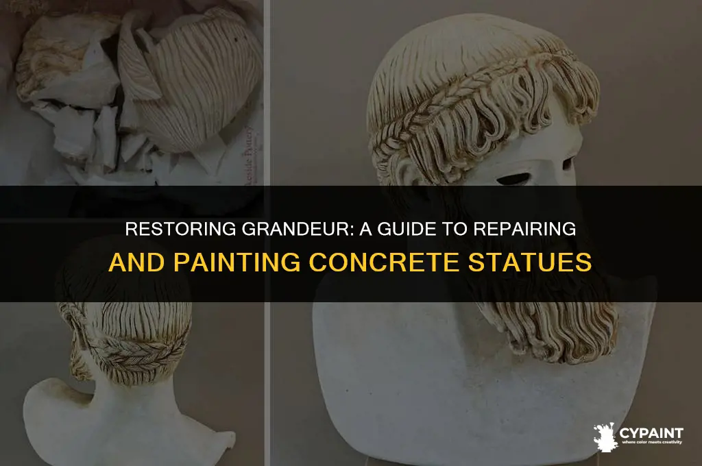 can i repair and paint a concrete statue
