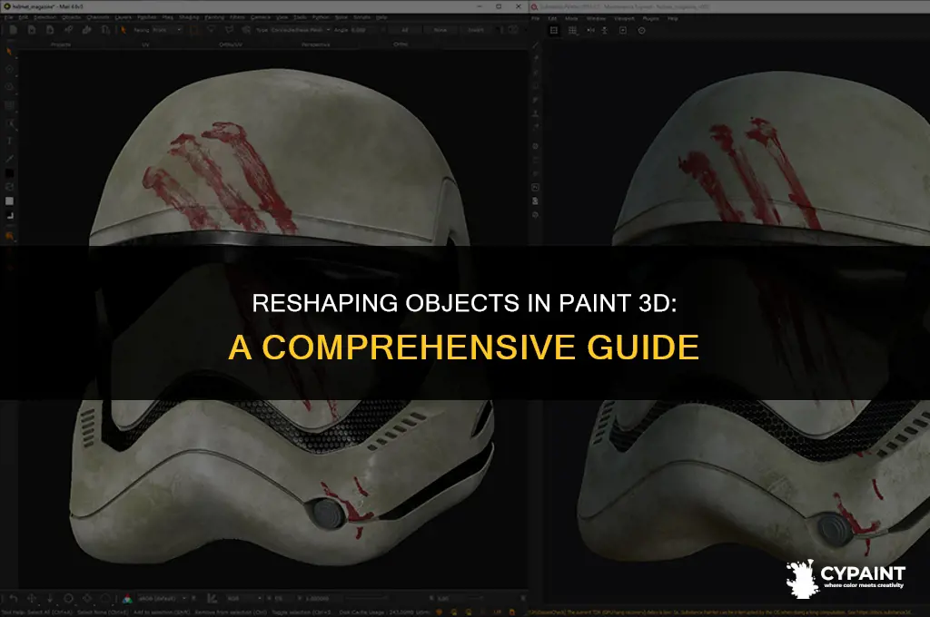 can i reshape an object in paint 3d