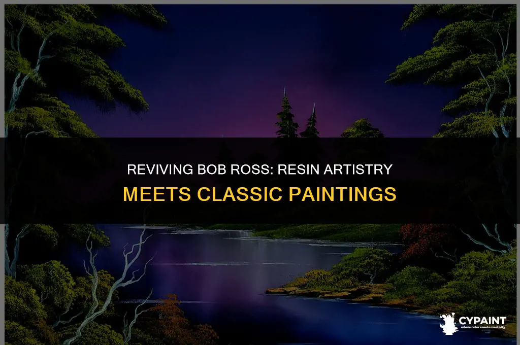 can i resin over a bob ross painting