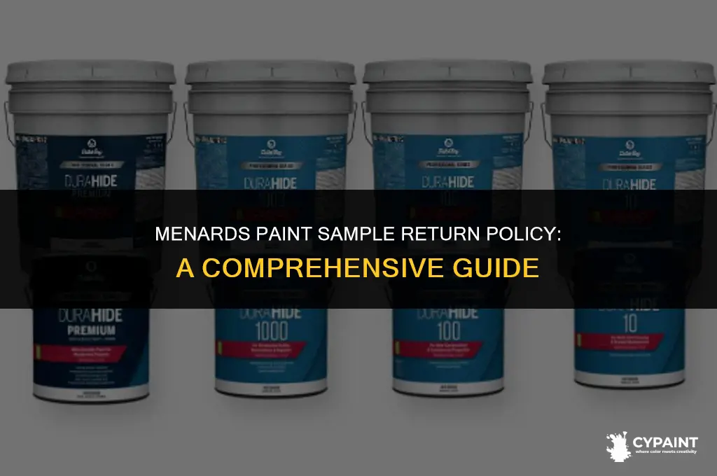 can i return a paint sample at menards
