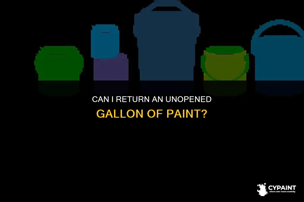 can i return an unopened gallon of paint