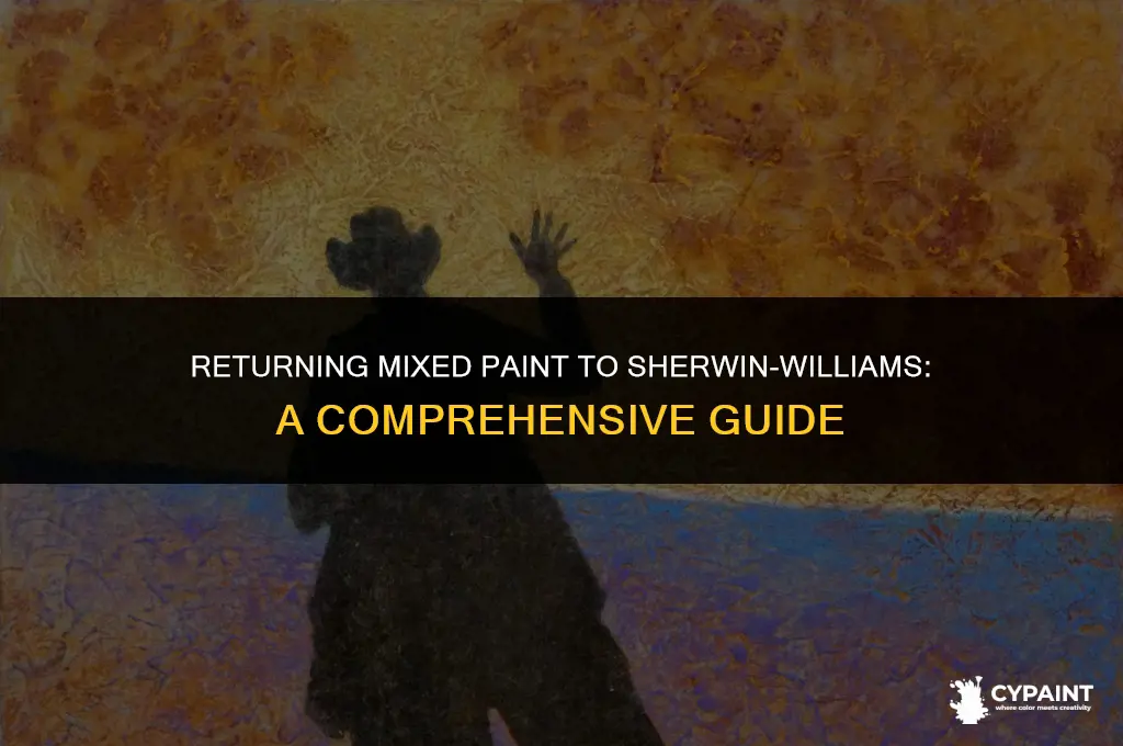 can i return kixed paint to sherwin williams