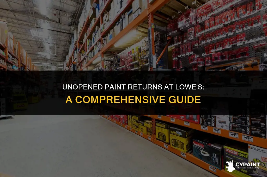 can i return unopened paint to lowe