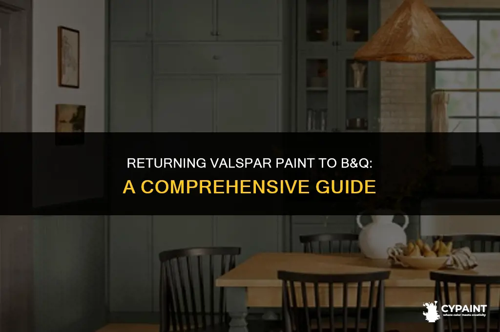 can i return valspar paint to b&q