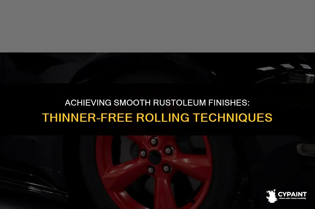 can i roll rustoleum paint straight without thinners