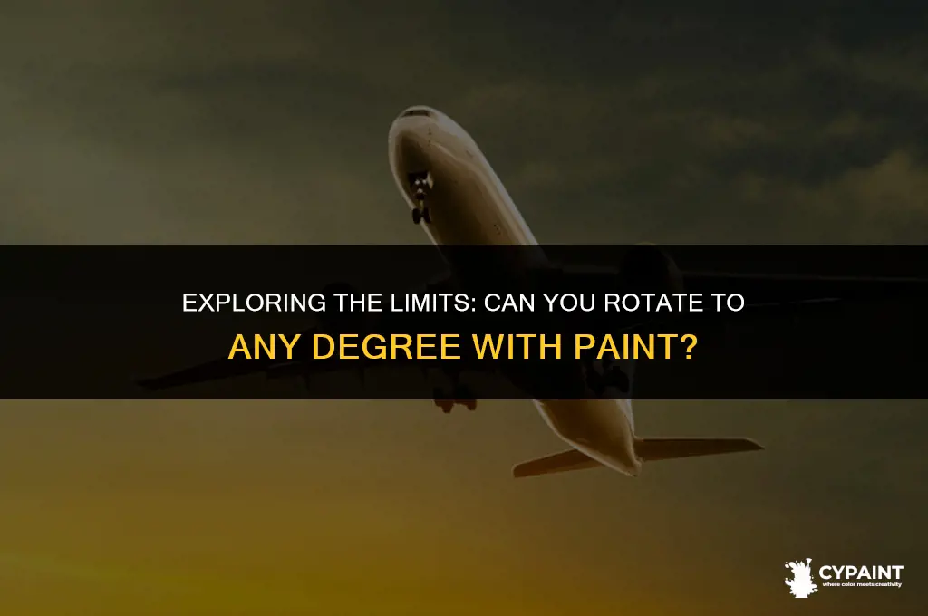 can i rotate to any degree with paint