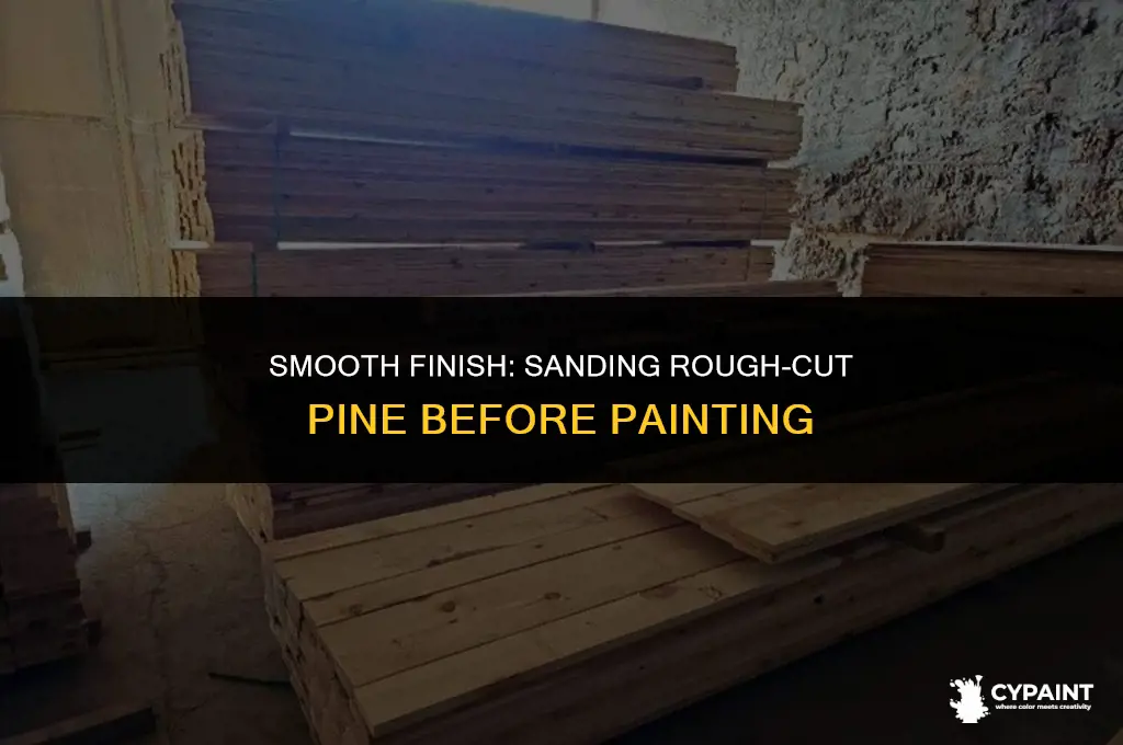 can i sand rough cut pine before painting