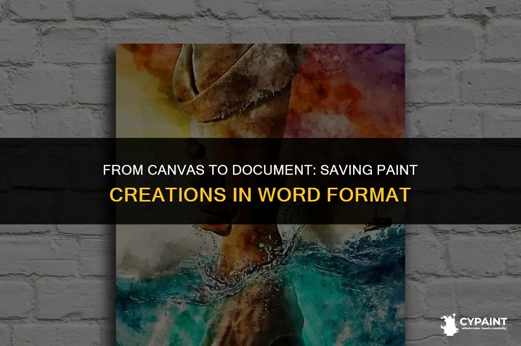 can i save something from paint to word