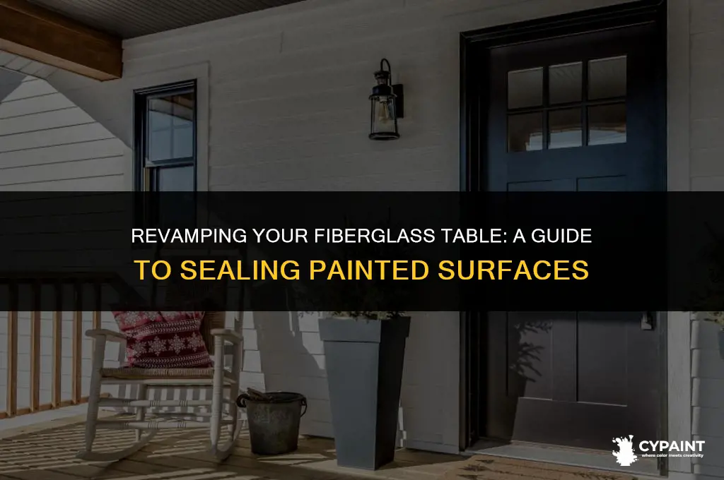can i seal a fiberglass table i painted