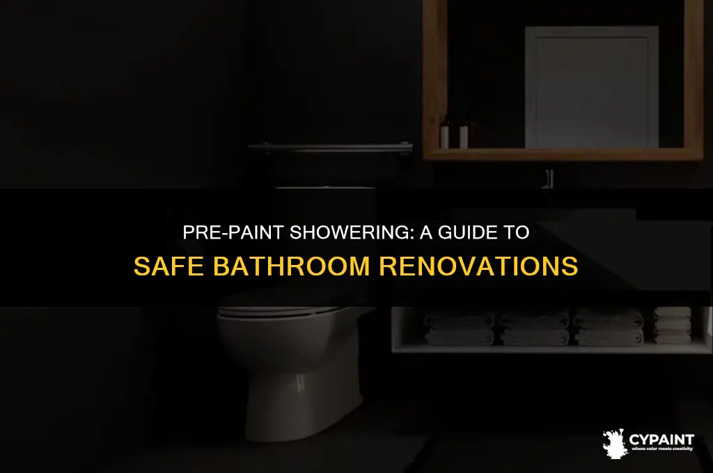 can i shower before bathroom drywall is painted