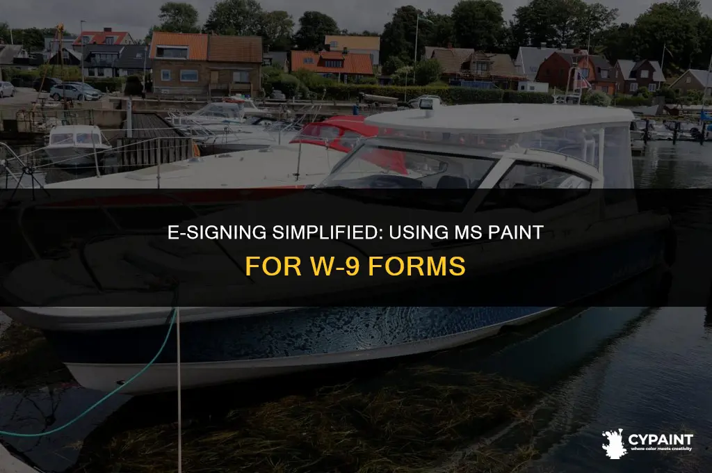 can i sign a w9 with ms paint