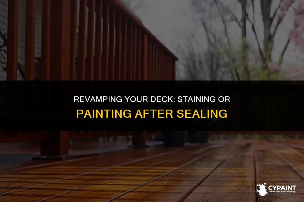can i stain or paint deck after sealing