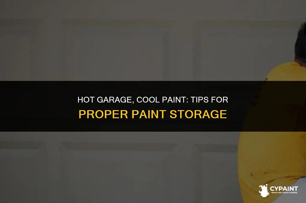 can i store paint in a hot garage