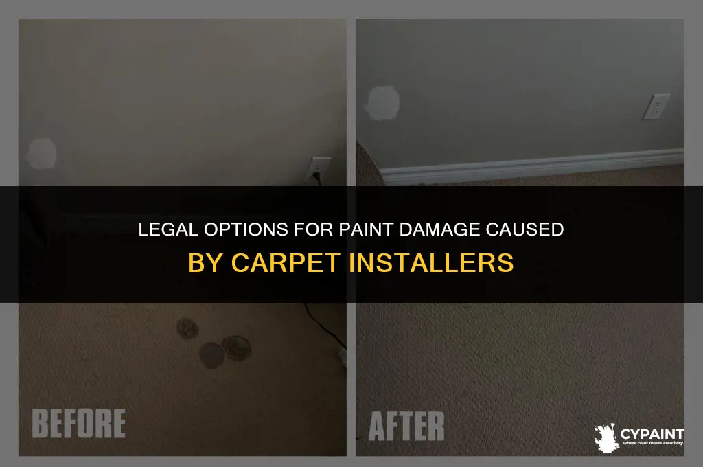 can i sue carpet installers for paint damage