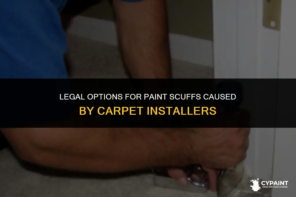 can i sue carpet installers for paint scuffs