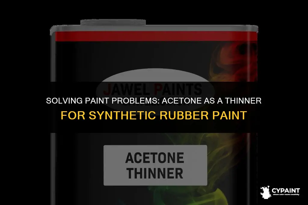 can i thin synthetic rubber paint with acetone