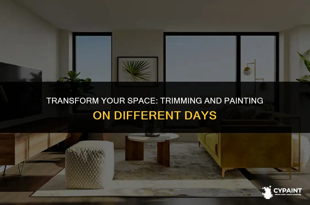 can i trim and paint on separate days