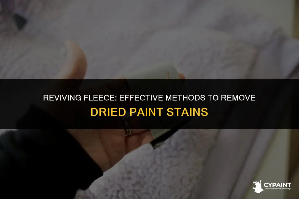 can i wash out dried paint on fleece