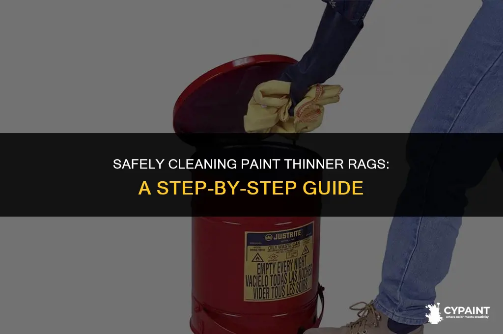 can i wash paint thinner rags in washer