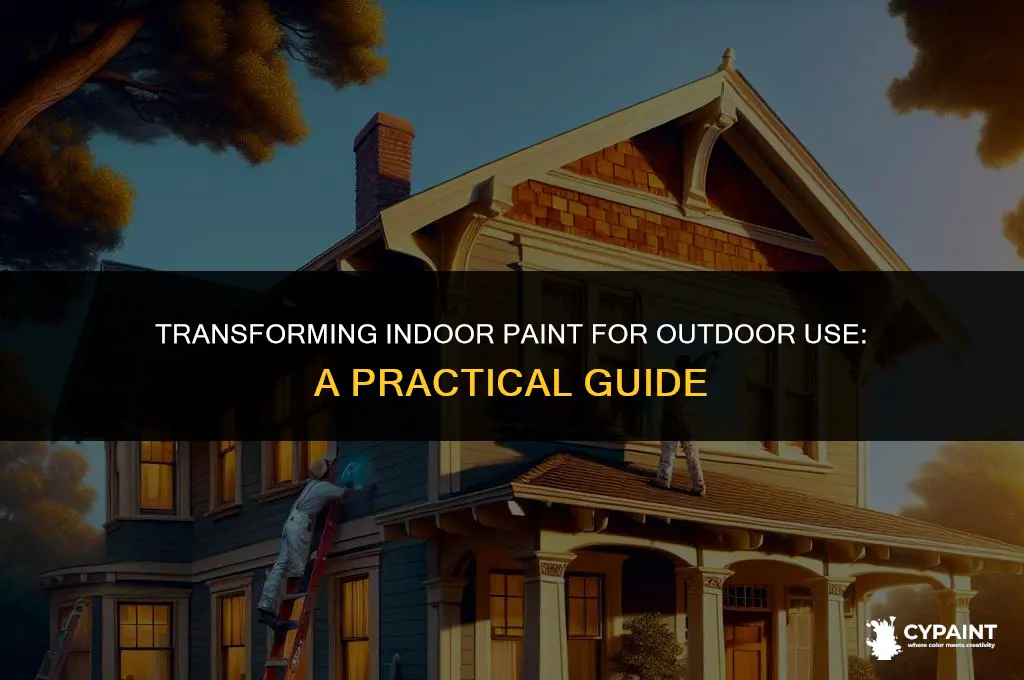 can indoor paint be changed into outdoor paint