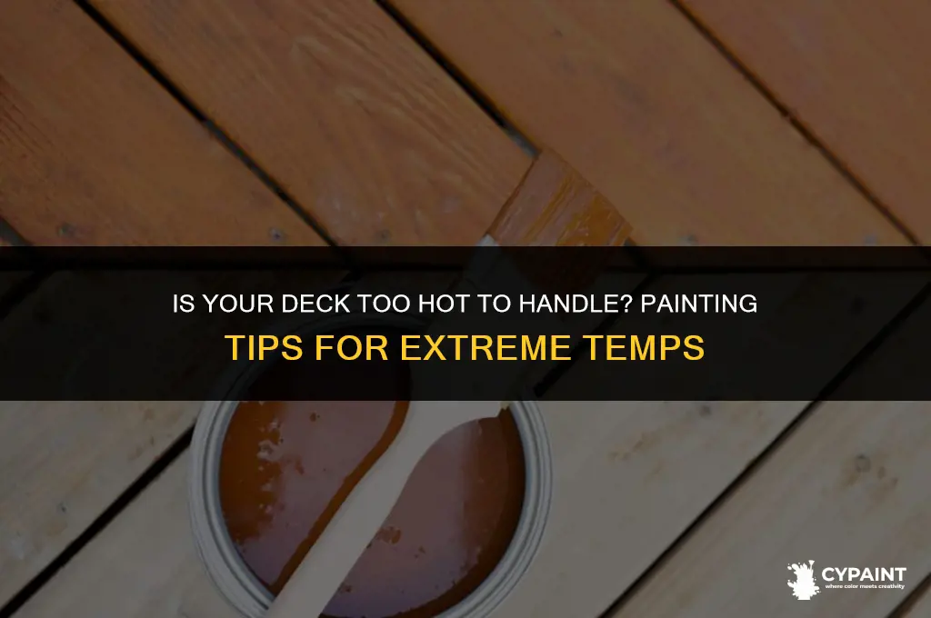 can it be too hot to paint decking