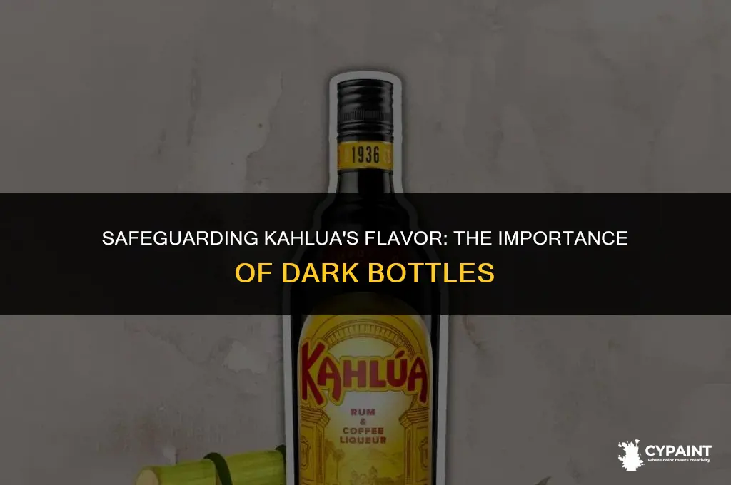 can kahlua be stored in painted dark bottles