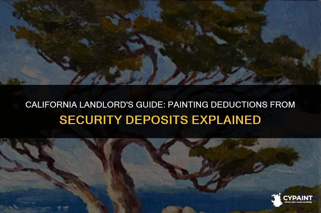 can landlord deduct painting from security deposit california