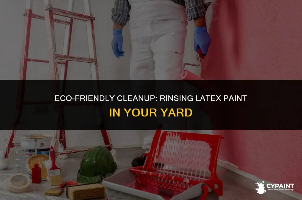 can laytex paint be rinsed in your yard