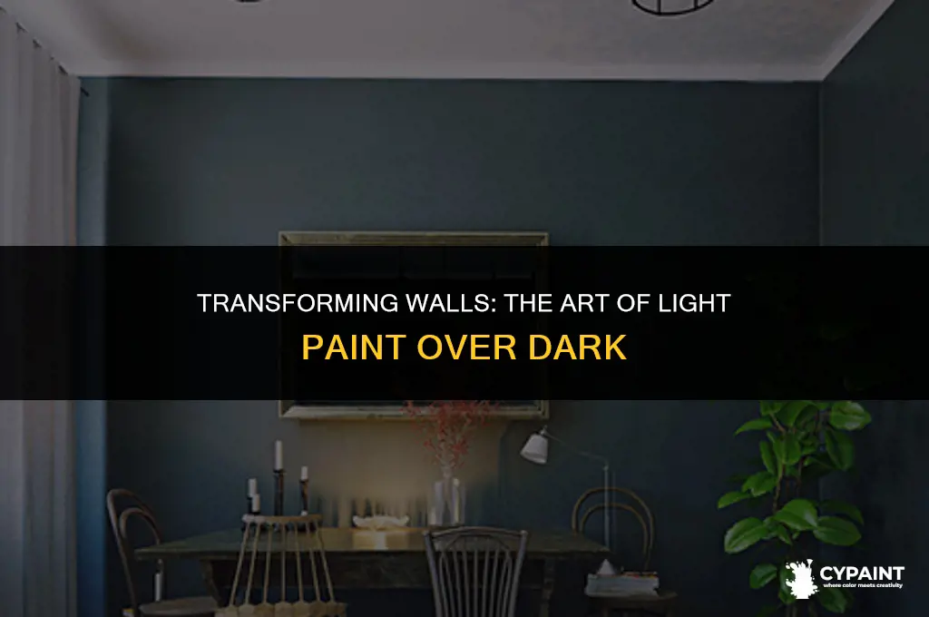 can light paint fauxed over a darker paint
